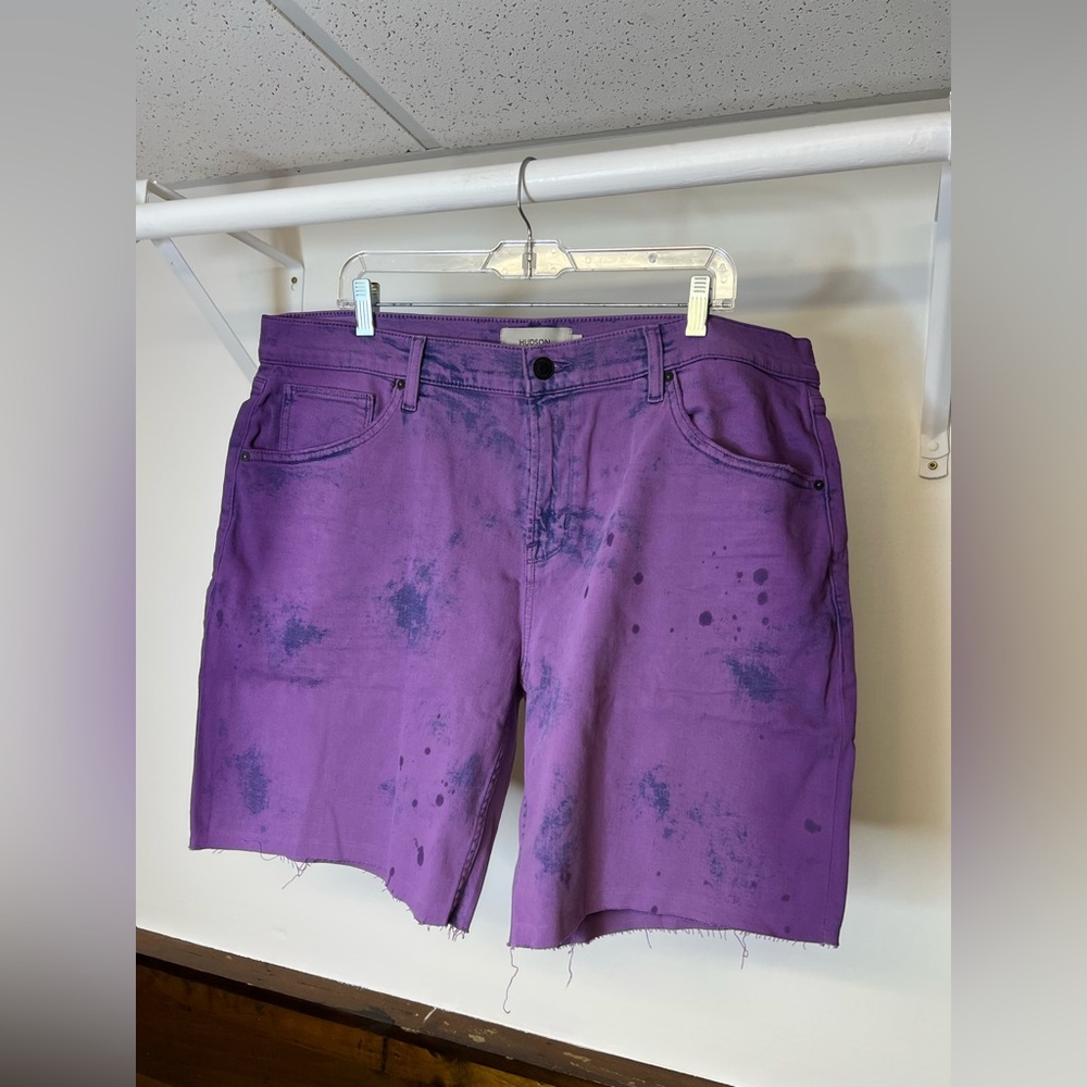 NWT Hudson Jeans Men's Kirk Shorts in Deep Purple- 40